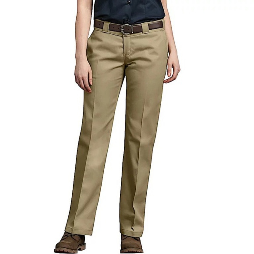 Dickies‎ Women's 774 Straight Leg Low Rise Original Work Khaki Pants  16 Tall